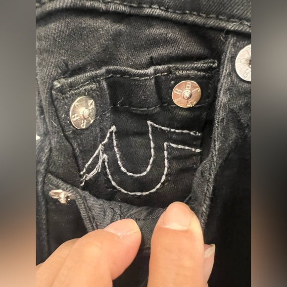 True Religion Women Ladies Halle Mid Rise Super Skinny Jeans Black  Size 27 - Picture 11 of 16